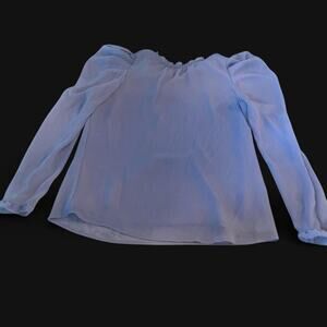 Dkny purple blouse with ruffled
